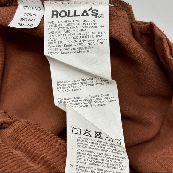 ROLLA'S Original Straight Cords in Chestnut - 32 - Picture 8 of 9